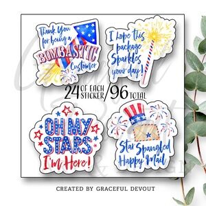 🇺🇸 Fourth of July Bombastic Sticker Variety Pack [GD79-96]